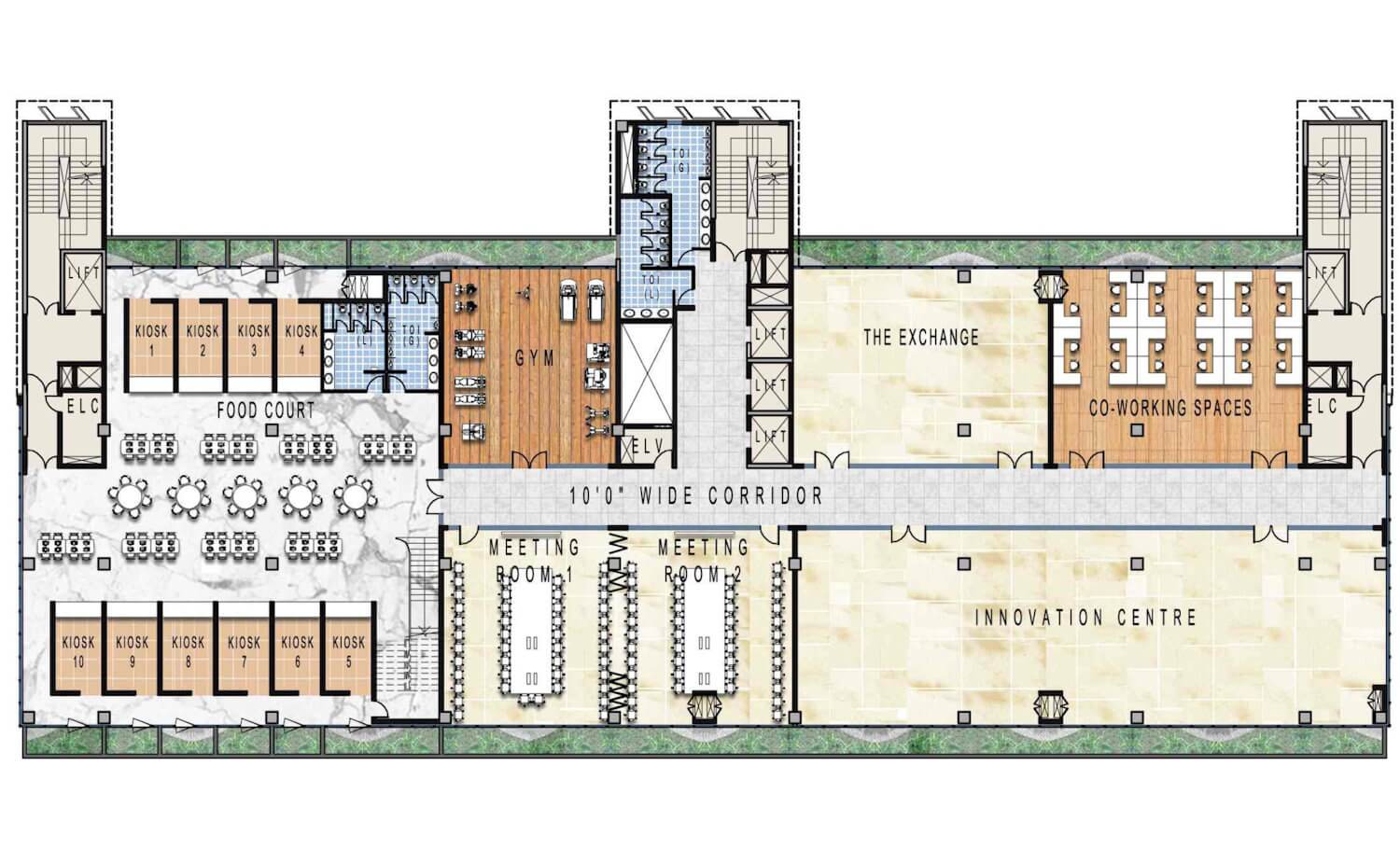 Seventh floor plans
